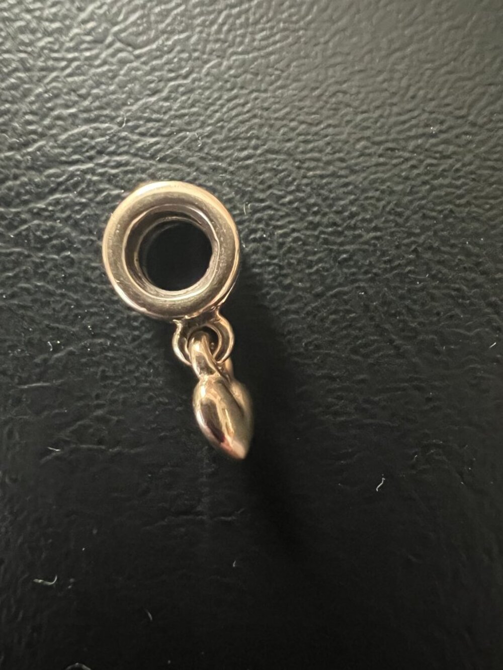 RETIRED Authentic Pandora Solid 14K Gold Hanging Heart Dangle Charm 750198 - Picture 8 of 8